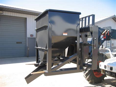 skid steer hopper attachment|concrete skid hopper.